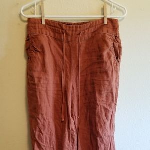 Burnt orange wide leg pants